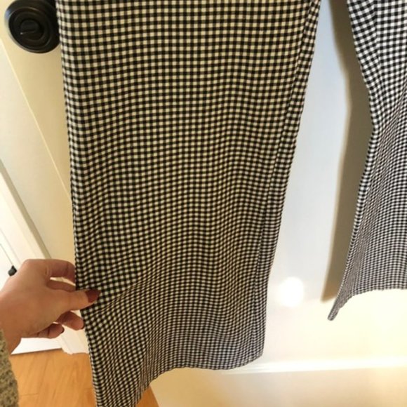 Black and White Gingham Jumpsuit, Small - Picture 8 of 9